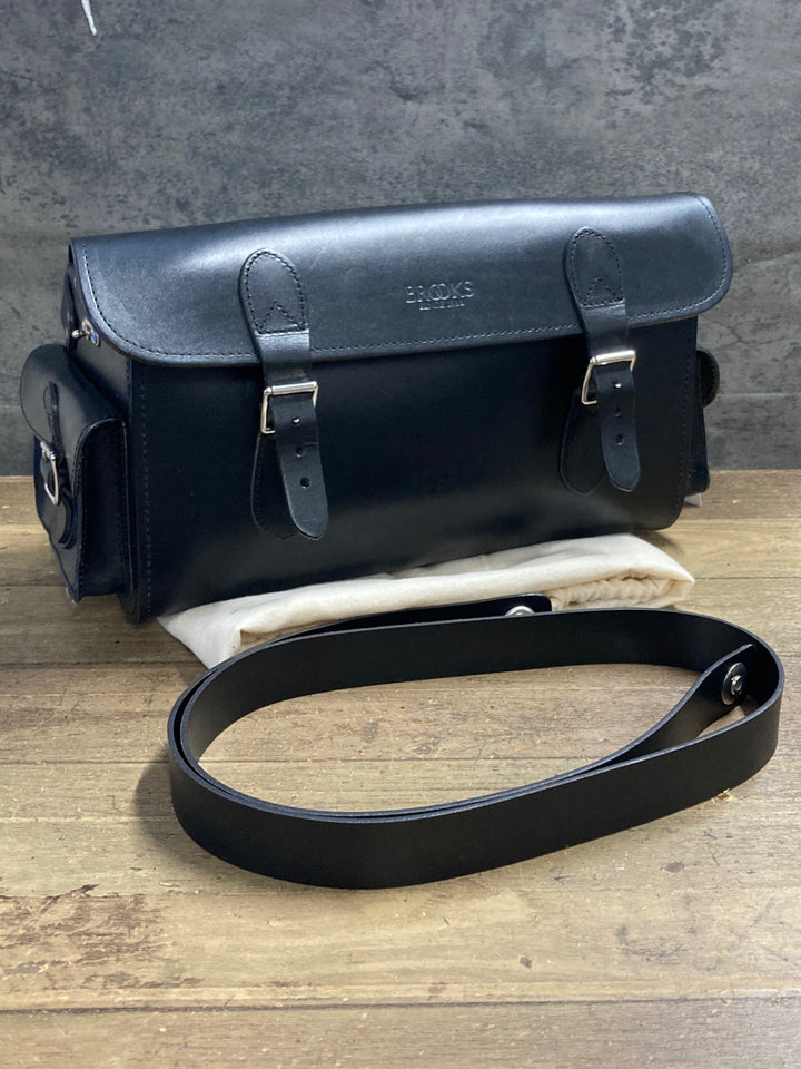 KL113 ブルックス BROOKS GLENBROOK LEATHER BAG LIMITED EDITION サドルバッグ レザー 黒