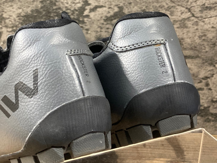 KQ766 ノースウェーブ NORTHWAVE ROCKSTER 2 ビンディングシューズ 2穴 グレー EU42