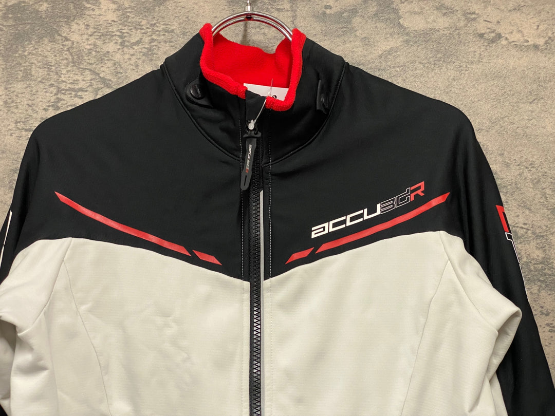JI035 シマノ SHIMANO ACCU 3GR 長袖 サイクルジャケット 白 黒 M 裏起毛