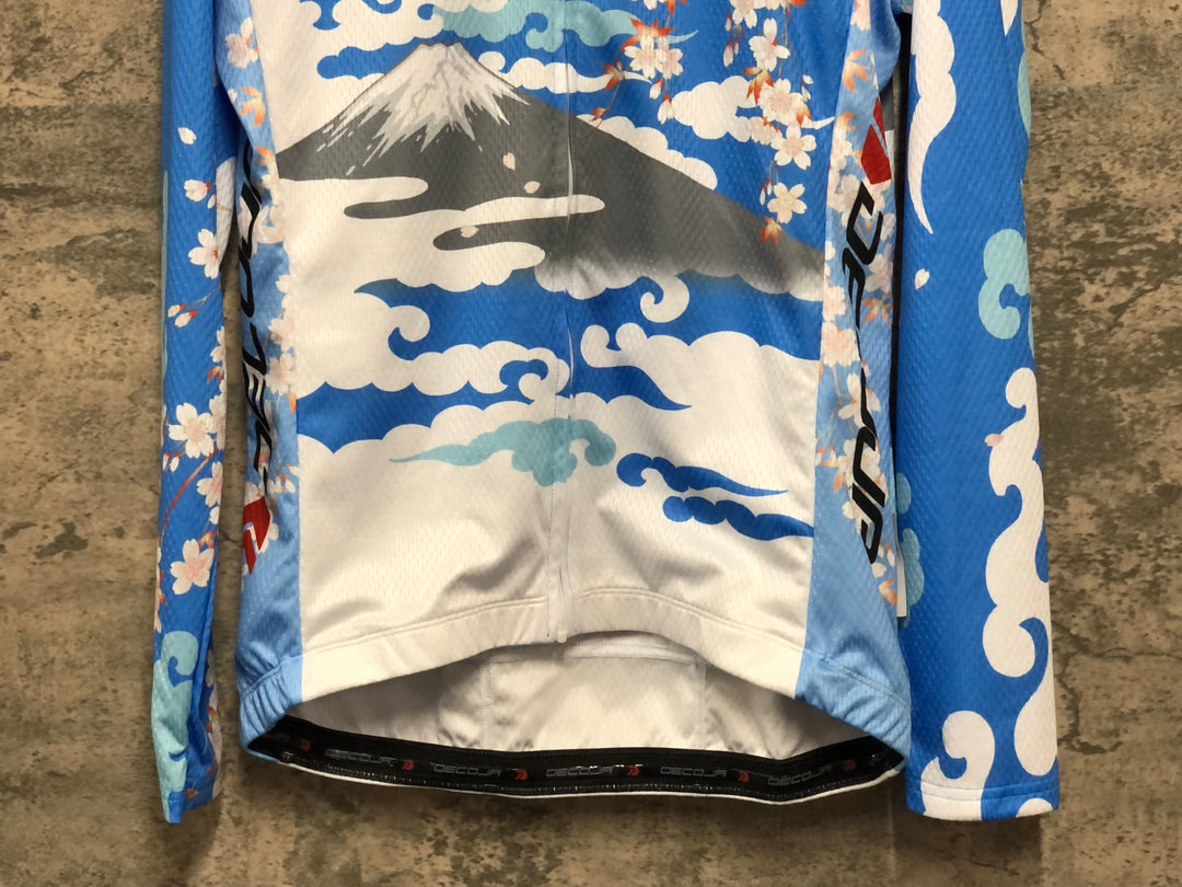 KE205 DECOJA 長袖 サイクルジャージ 青 M