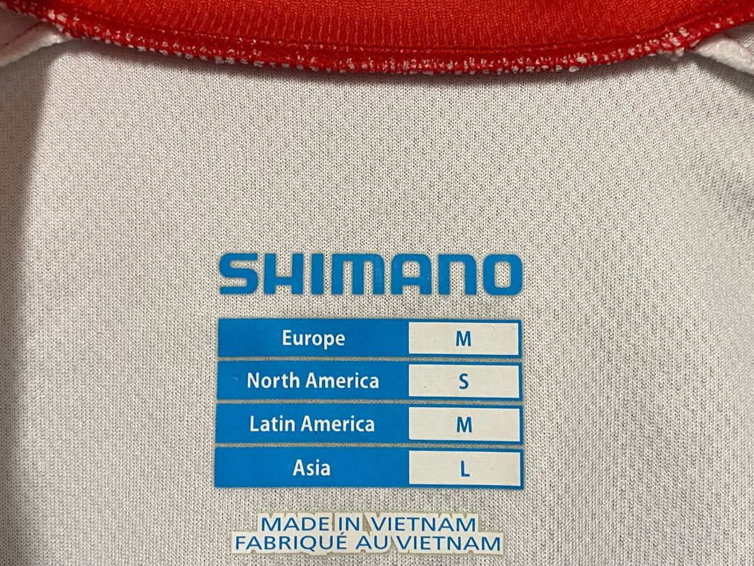 KF178 シマノ SHIMANO 半袖 サイクルジャージ 白 赤 L