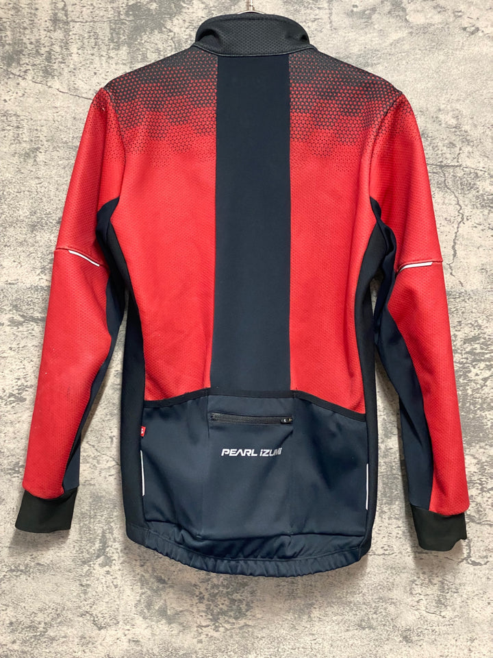 JY804 パールイズミ PEARL iZUMi 長袖 サイクルジャケット 黒 赤 S 裏起毛