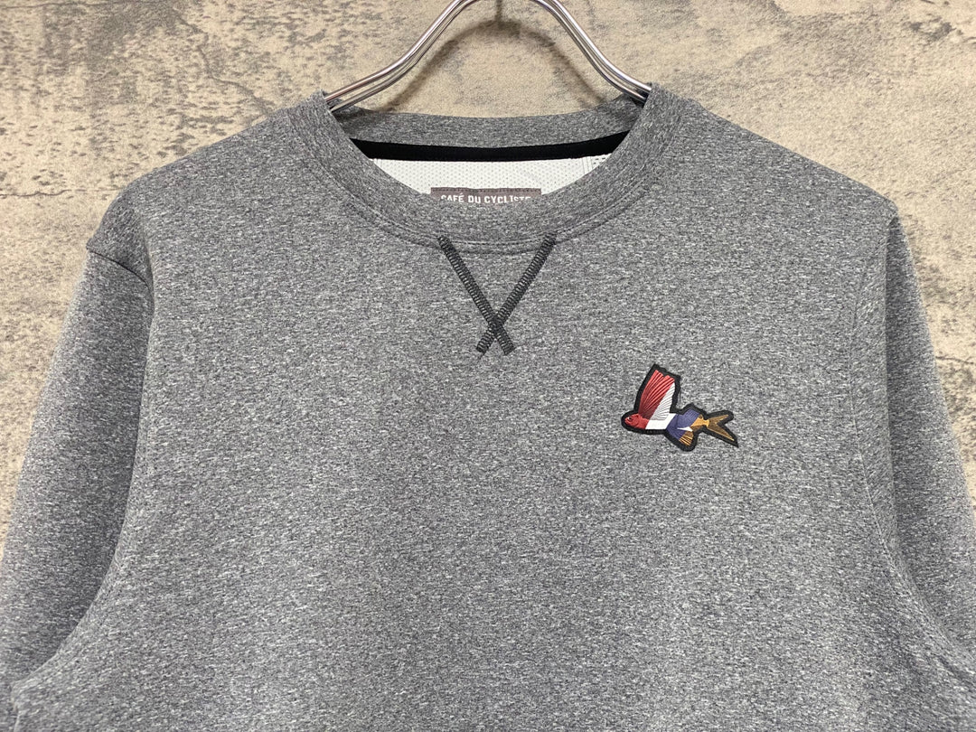 JY650 カフェドシクリステ CAFE DU CYCLISTE ANGELE 長袖 スウェットシャツ サイクルジャージ グレー 黒 L
