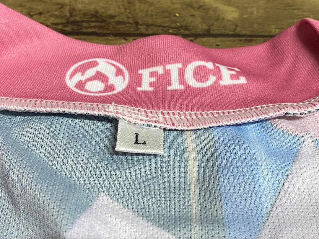 KG893 ファイス FICE 半袖 サイクルジャージ 黒 ピンク L ラブライブ! スーパースター!! 2023 嵐千砂都 Ver.