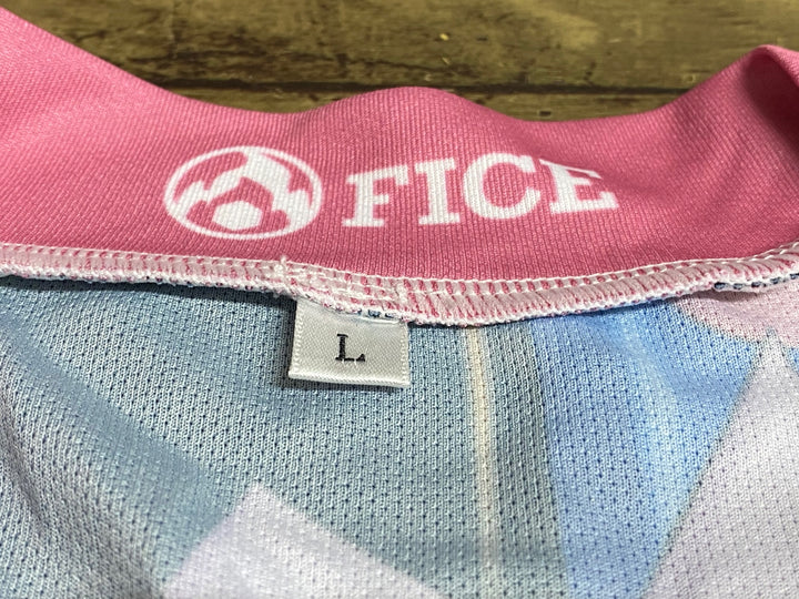KG893 ファイス FICE 半袖 サイクルジャージ 黒 ピンク L ラブライブ! スーパースター!! 2023 嵐千砂都 Ver.