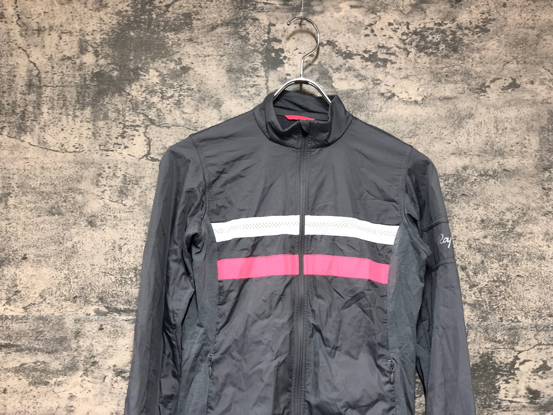 KM439 ラファ Rapha WOMEN’S BREVET LONG SLEEVE WINDBLOCK JERSEY 長袖 サイクルジャージ グレー XS