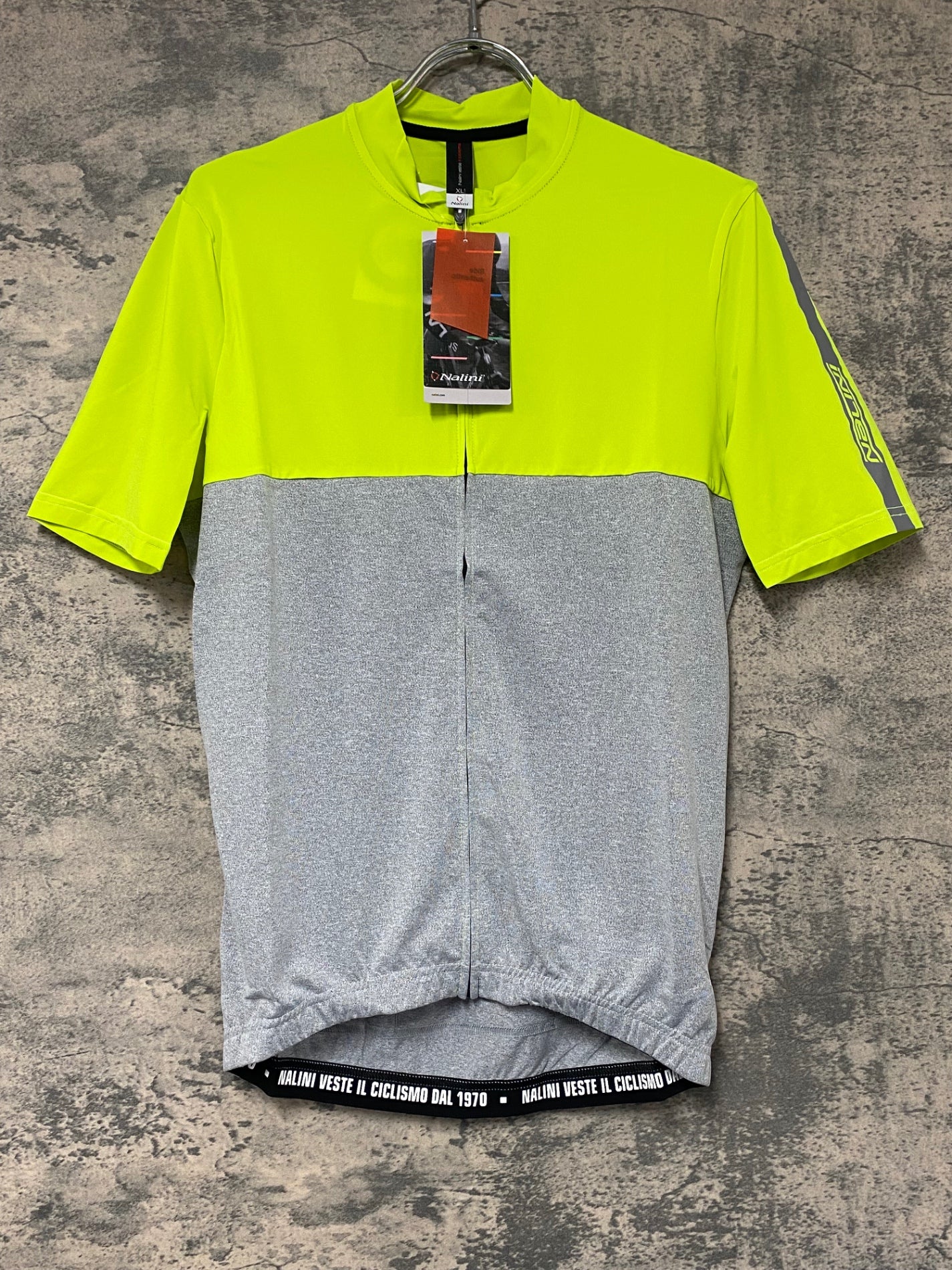 KJ984 ナリーニ NALINI 半袖 サイクルジャージ 黄グレー XL – BICI
