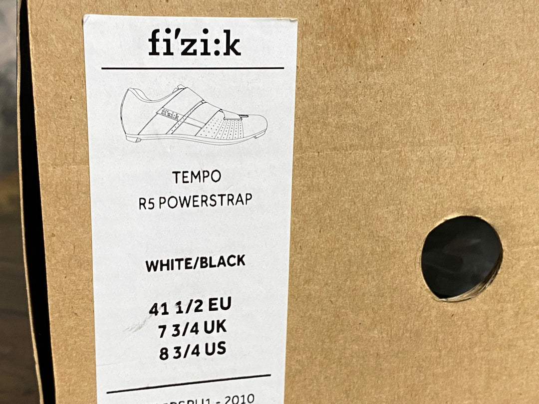 JY007 フィジーク fizik TEMPO R5 POWERSTRAP shoes ビンディングシューズ 3穴 白 EU41.5