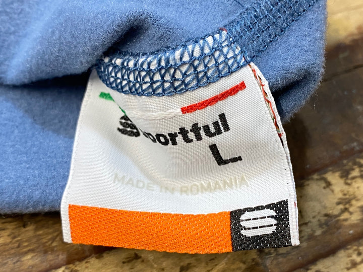 KJ847 スポーツフル sportful leg warmers 裏起毛 レッグウォーマー 青 L