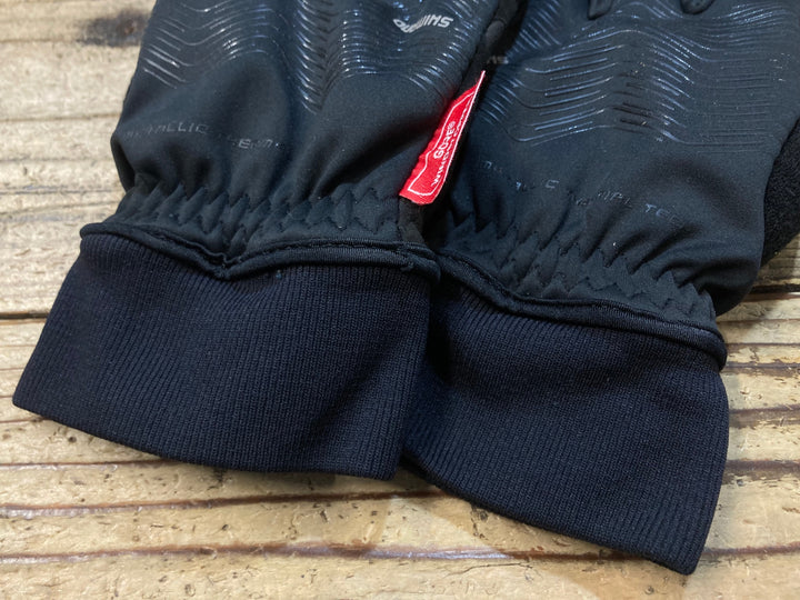 KG458 シマノ SHIMANO 長指 グローブ 黒 L 裏起毛 GORE WINDSTOPPER