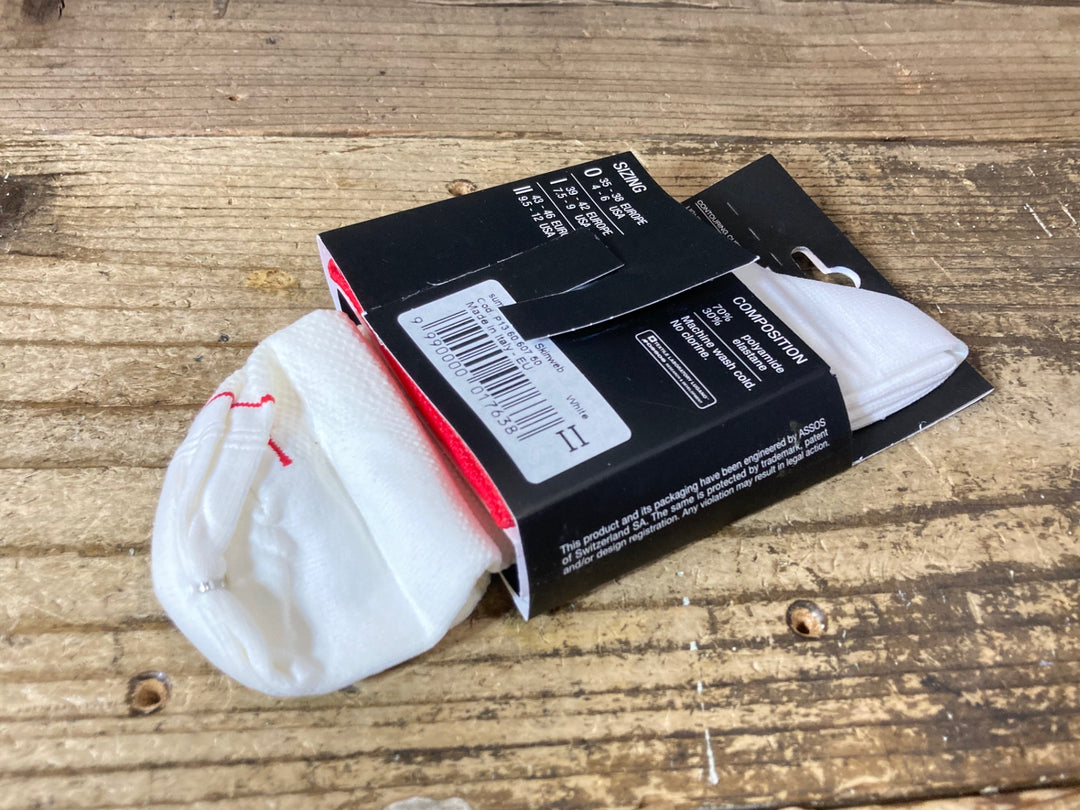 JQ206 アソス assos summerSocks skinweb サイクルソックス 白 2