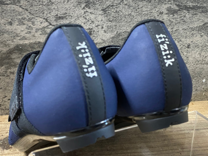 JZ686 フィジーク fizik TEMPO R5 POWERSTRAP shoes ビンディングシューズ 3穴 紺 EU41 未使用品
