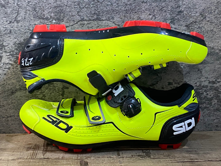 KG380 シディ SIDI TRACE MTB ビンディングシューズ 黄 SPD EU45 ※ペン字あり