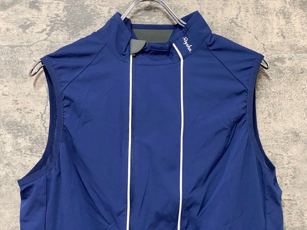 KM917 ラファ Rapha CLASSIC GILET サイクルベスト ジレ 紺 M ドローコード破損