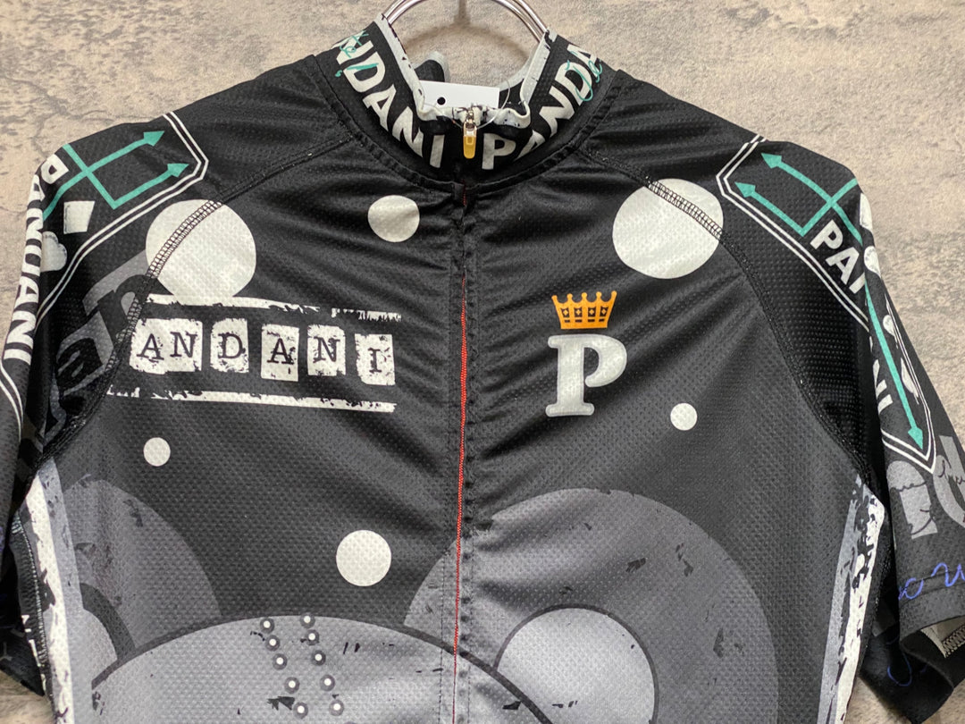 JP130 パンダーニ Pandani 半袖 サイクルジャージ 黒 M