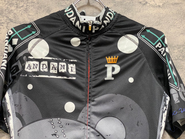 JP130 パンダーニ Pandani 半袖 サイクルジャージ 黒 M