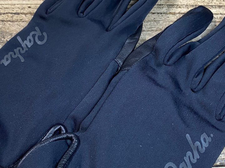 JU403 ラファ Rapha CLASSIC GLOVES 長指 グローブ 黒 L 裏起毛