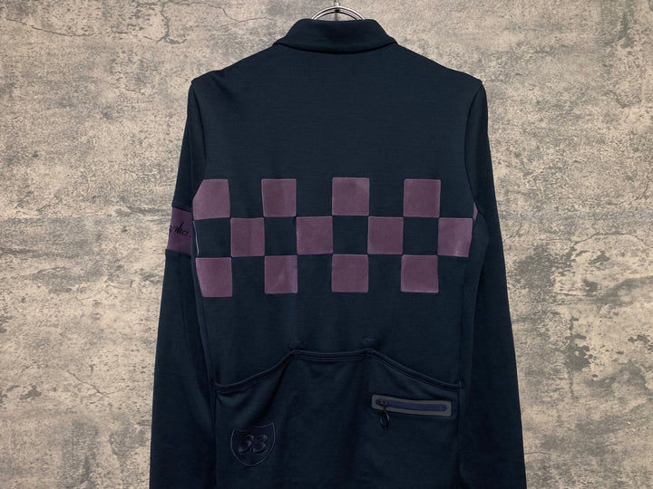 JJ039 ラファ Rapha Classic 長袖 サイクルジャージ S ブラック ほつれ