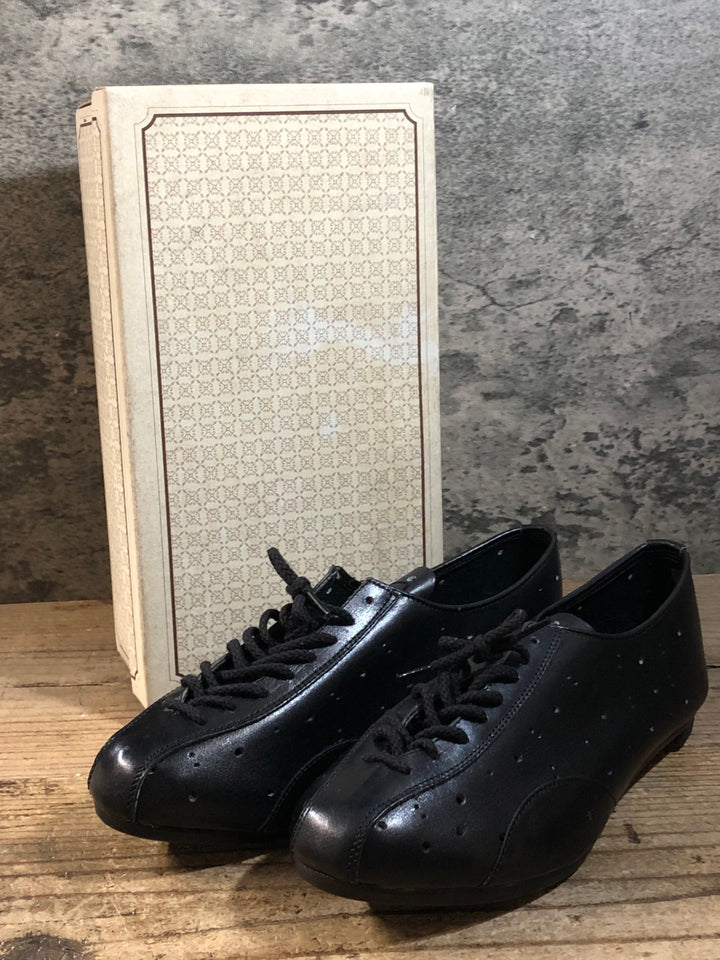 KJ375 フジタ FUJITA Racer SHOES ビンディングシューズ 黒 5 1/2 ビンテージ