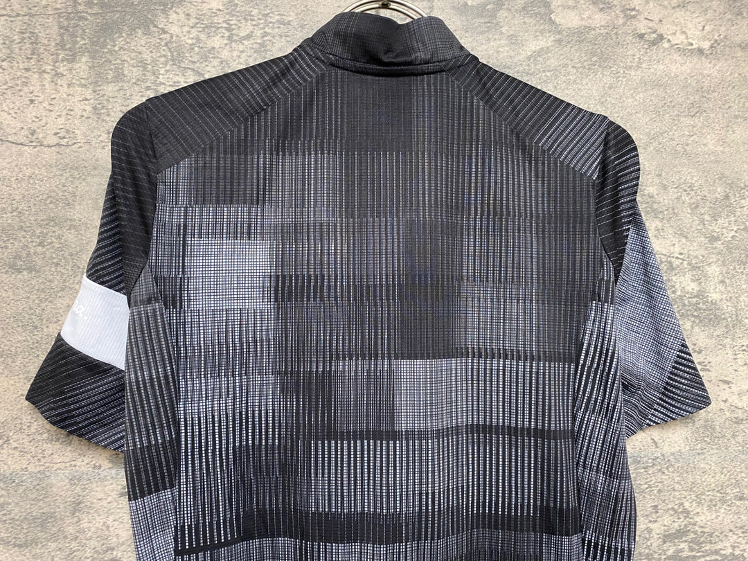 JN423 ラファ Rapha WOMEN'S FLYWEIGHT JERSEY - PRINTS 半袖 サイクルジャージ 黒 S