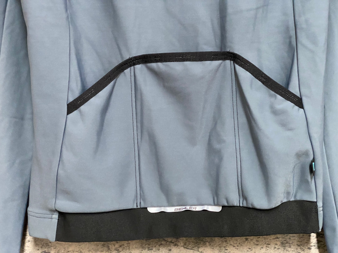 JO054 BIEHLER 長袖 サイクルジャージ グレー M 裏起毛