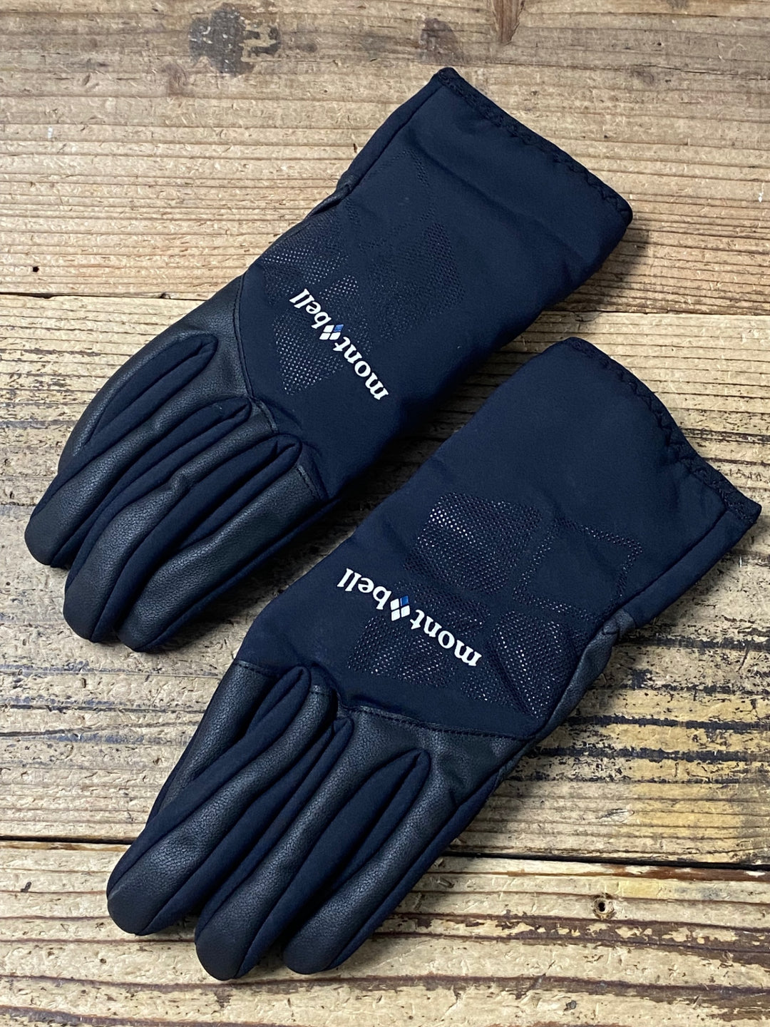 KD478 モンベル mont-bell 長指 グローブ 黒 S 裏起毛 GORE WINDSTOPPER