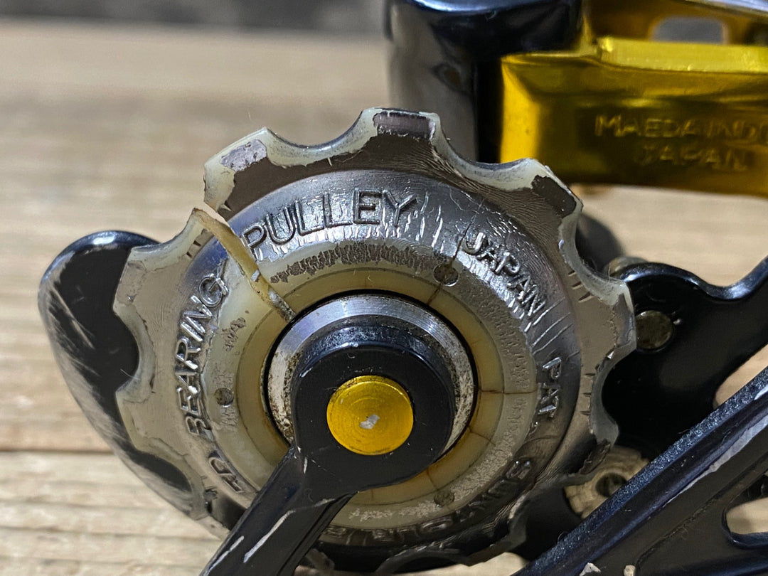 KL867 サンツァー SunTour Superbe pro 3100 リアディレイラー ブラック ゴールド ※プーリー割れのためジャンク