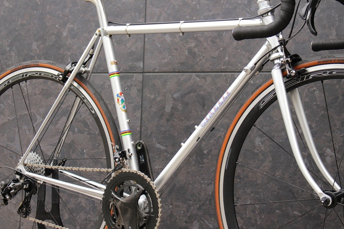 チネリ CINELLI スーパーコルサ SUPER CORSA VINTAGE カンパニョーロ コーラス 12S SCIROCCO 17C クロモリ  ロードバイク 【福岡店】