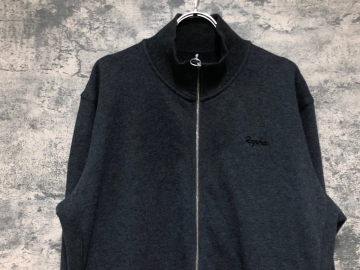 KL359 ラファ Rapha LOGO TRACK JACKET トラックジャケット グレー L 裏起毛
