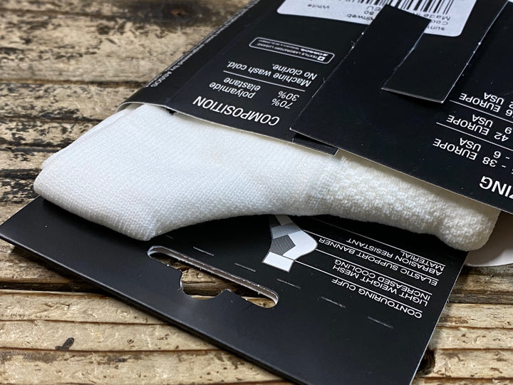 JQ202 アソス assos summerSocks skinweb サイクルソックス 白 2