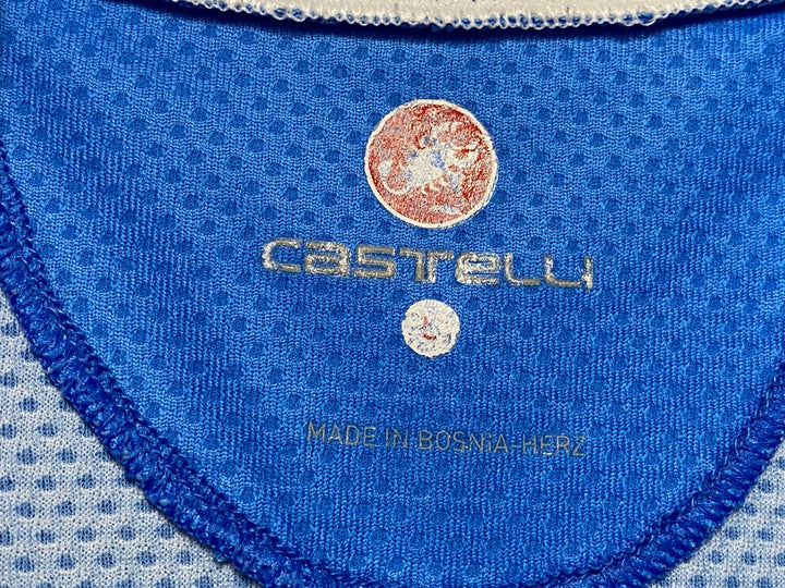 JN275 カステリ CASTELLI ロッソコルサ ROSSO CORSA 半袖 サイクルジャージ L GARMIN