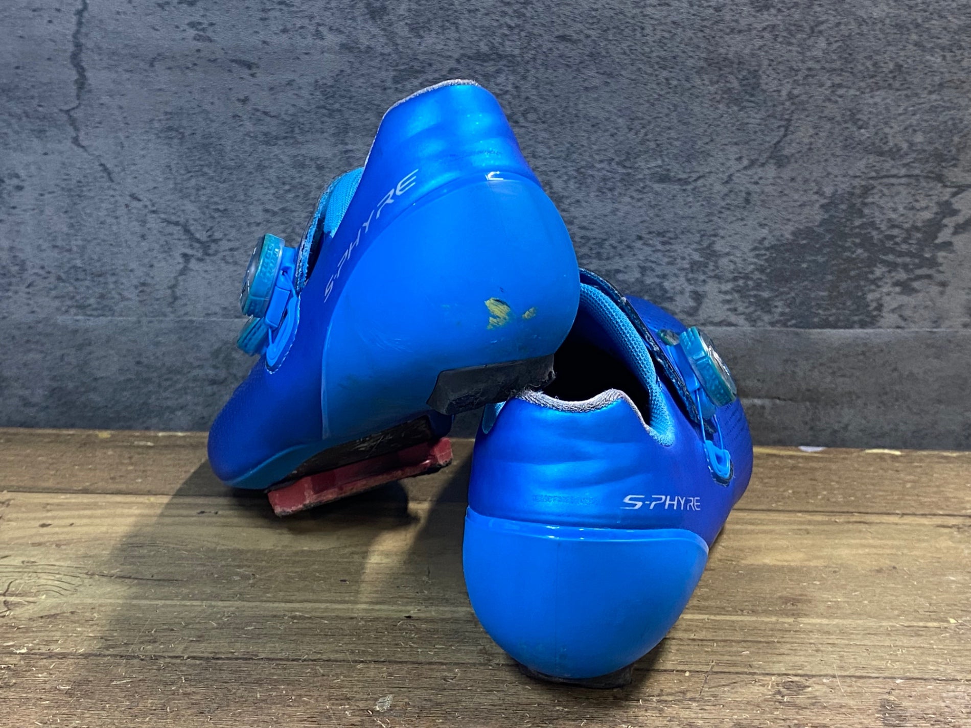 JW177 シマノ SHIMANO SHRC901M ビンディングシューズ SPD-SL EU41 青