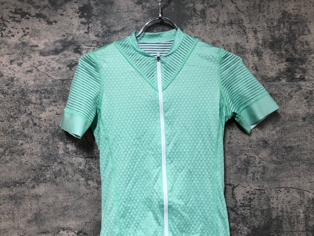 JS976 カフェドシクリステ Cafe du Cycliste Micheline women 半袖 サイクルジャージ ターコイズ XS レディース