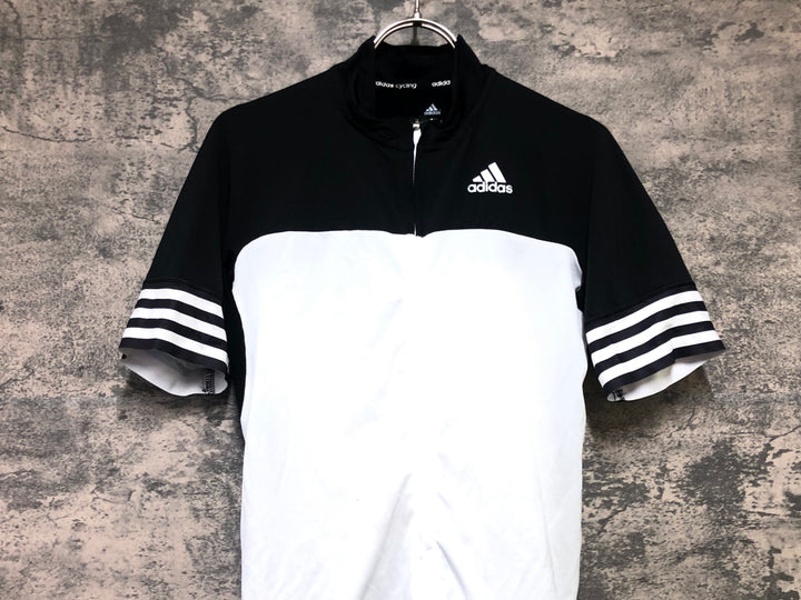 KL252 アディダス adidas 半袖 サイクルジャージ 黒 色 O ※汚れ