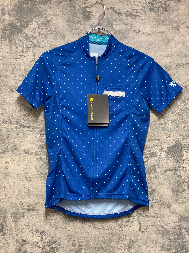 JO877 カペルミュール KAPELMUUR 半袖 サイクルジャージ ネイビー ドット 38 レディース