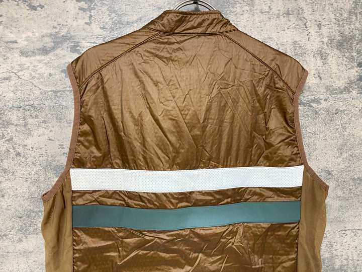 JY631 ラファ Rapha BREVET INSULATED GILET ジレ サイクルベスト 茶 XL