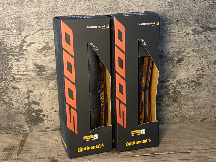 JW100 コンチネンタル Continental GRAND PRIX 5000 クリンチャータイヤ ブラウンサイド 2本セット