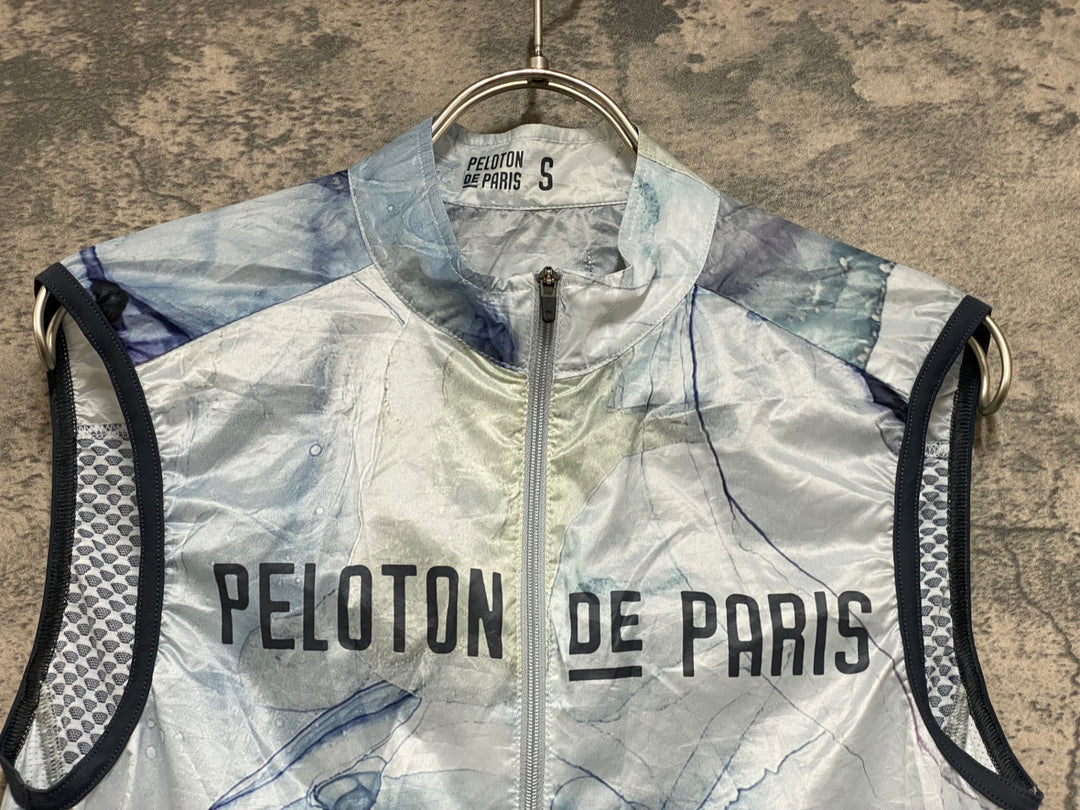 JO993 プロトンドパリ  PELOTON DE PARIS ジレ サイクルベスト 水 総柄 S