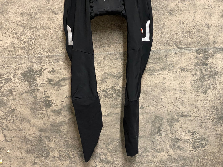 KB683 カステリ CASTELLI ビブタイツ 黒 M 裏起毛 ※擦れ