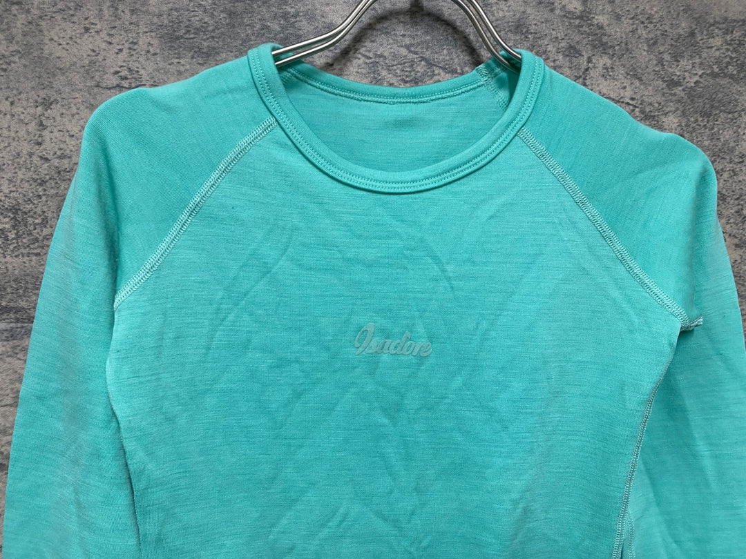 JV356 イザドア Isadore Merino long sleeve baselayer 長袖ベースレイヤー ターコイズ M レディース