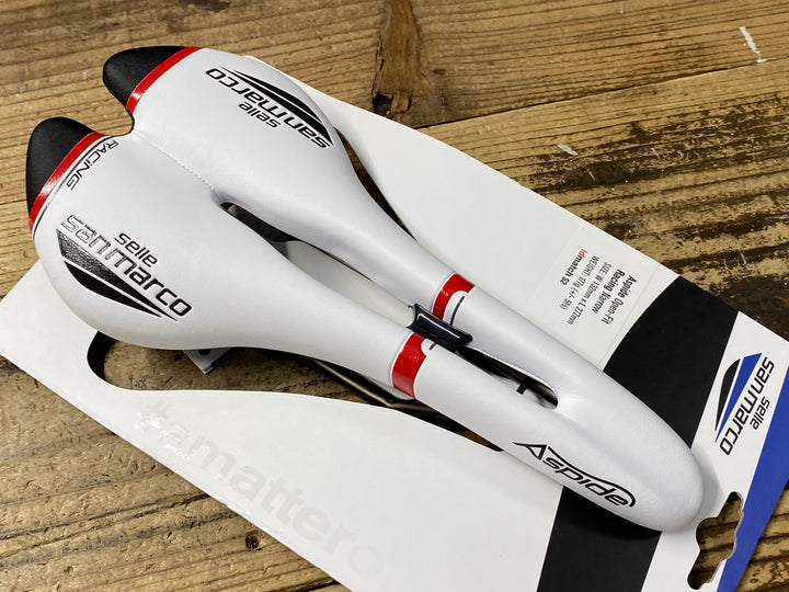 KM856 セラサンマルコ selle sanmarco アスピデ Aspide Open-fit RACING NARROW サドル XSILITEレール 白
