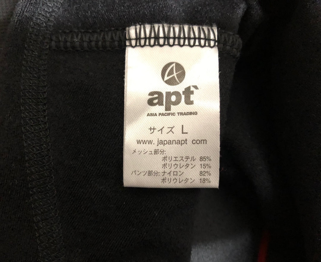 KA041 アプト apt' ビブタイツ 黒 L 裏起毛
