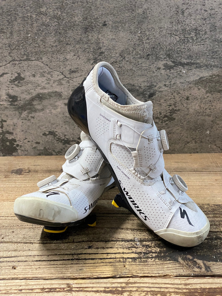 KE239 スペシャライズド SPECIALIZED S-WORKS Ares ビンディングシューズ 3穴 BOA Li2 BD 白黒 EU42 ※ガリ傷