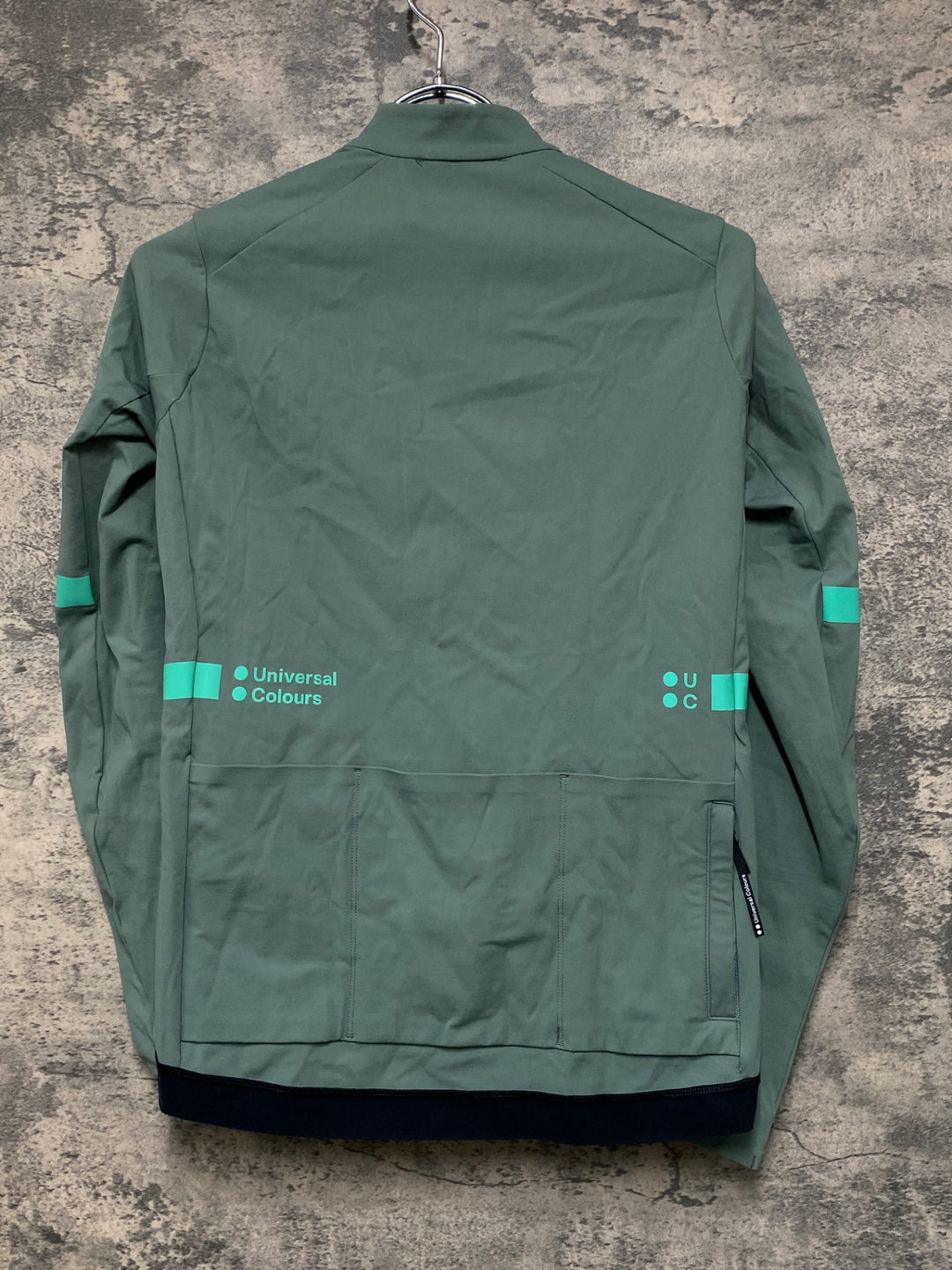 JV331 ユニバーサルカラーズ universal colors Mono long sleeve jersey 長袖サイクルジャージ 緑 MENS S 裏起毛