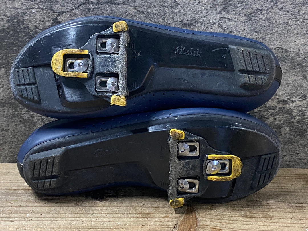 JS680 フィジーク fizik VENTO OMNA WIDE SPD-SL ビンディングシューズ 紺 EU42
