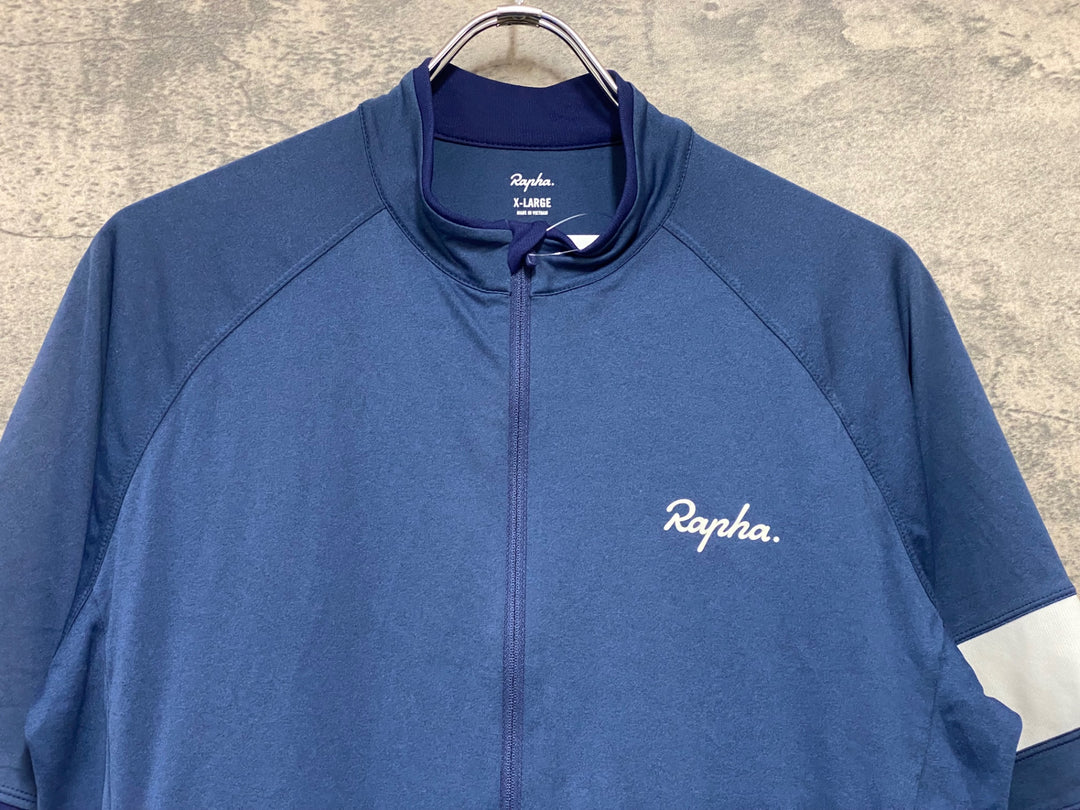 JZ241 ラファ Rapha CORE JERSEY 半袖 サイクルジャージ 青 XL