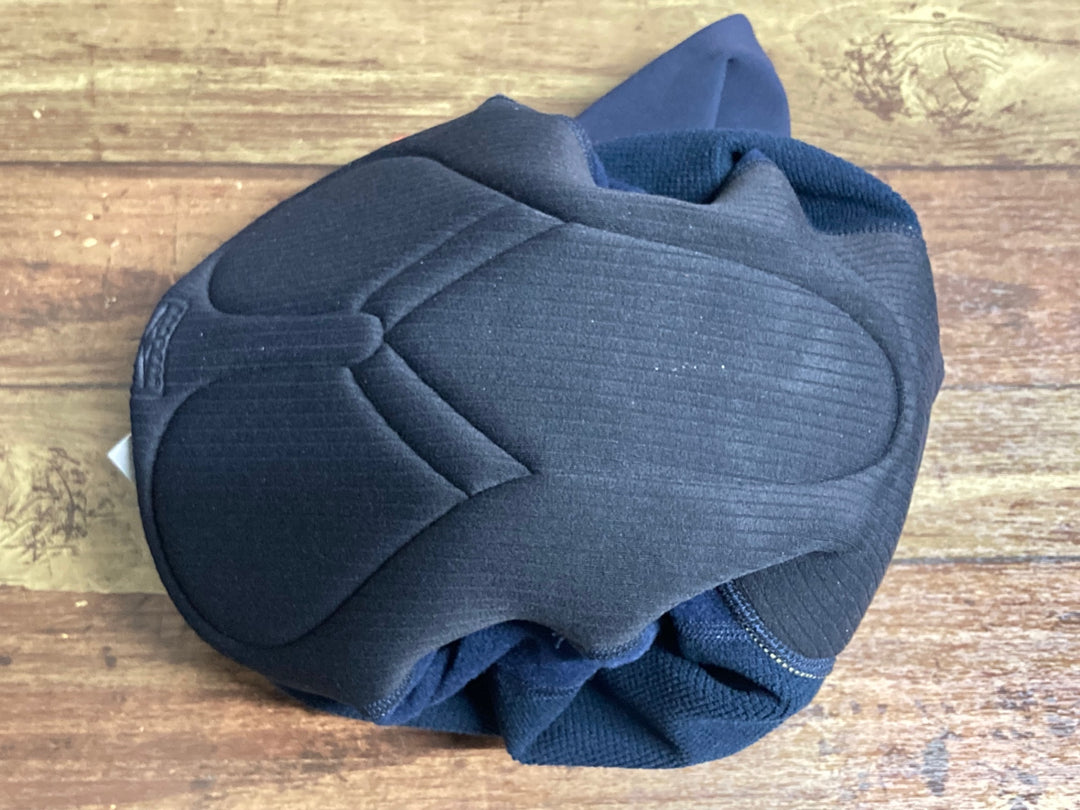 JE270 ラファ Rapha SOUPLESSE WINTER TIGHTS WITH PAD ビブタイツ ダークネイビー オレンジ レディース XXS 裏起毛