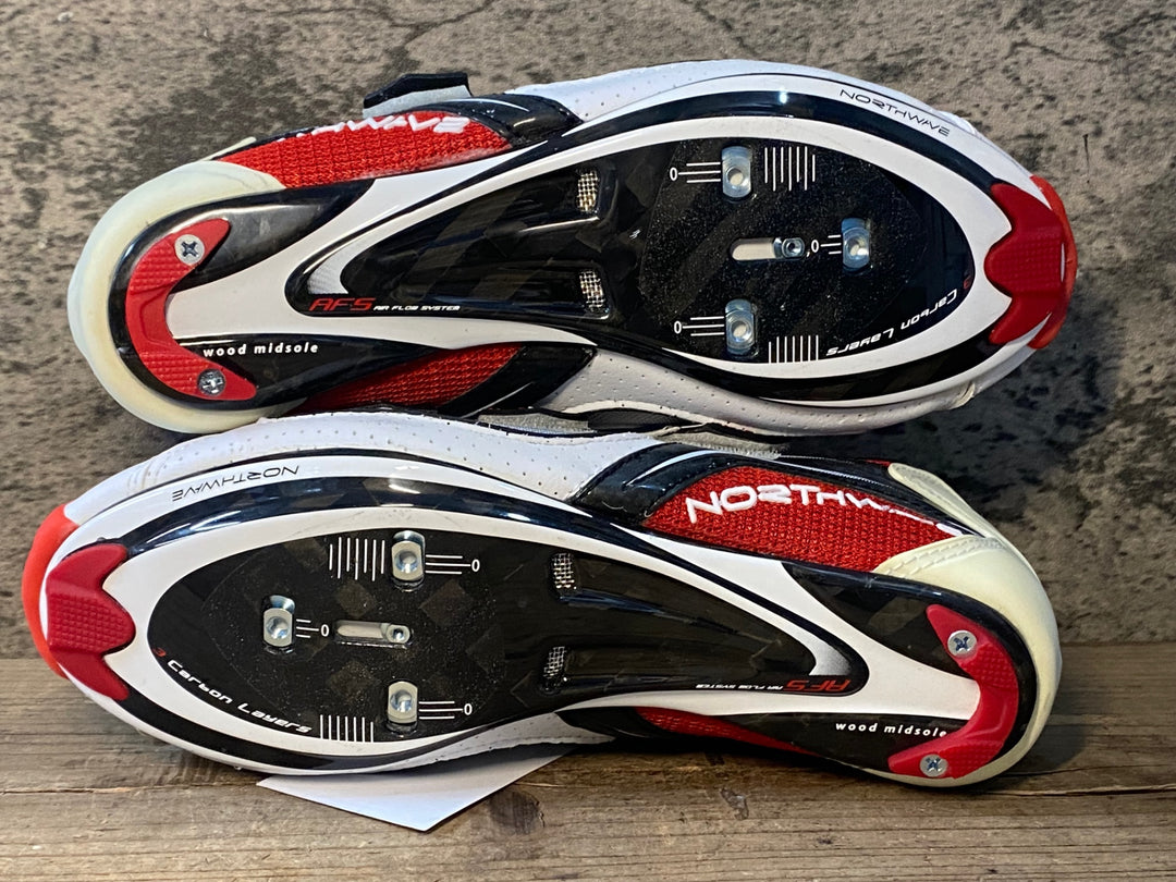 JR511 ノースウェーブ NORTHWAVE AERLITE 3 shoes ビンディングシューズ 黒赤白 EU39