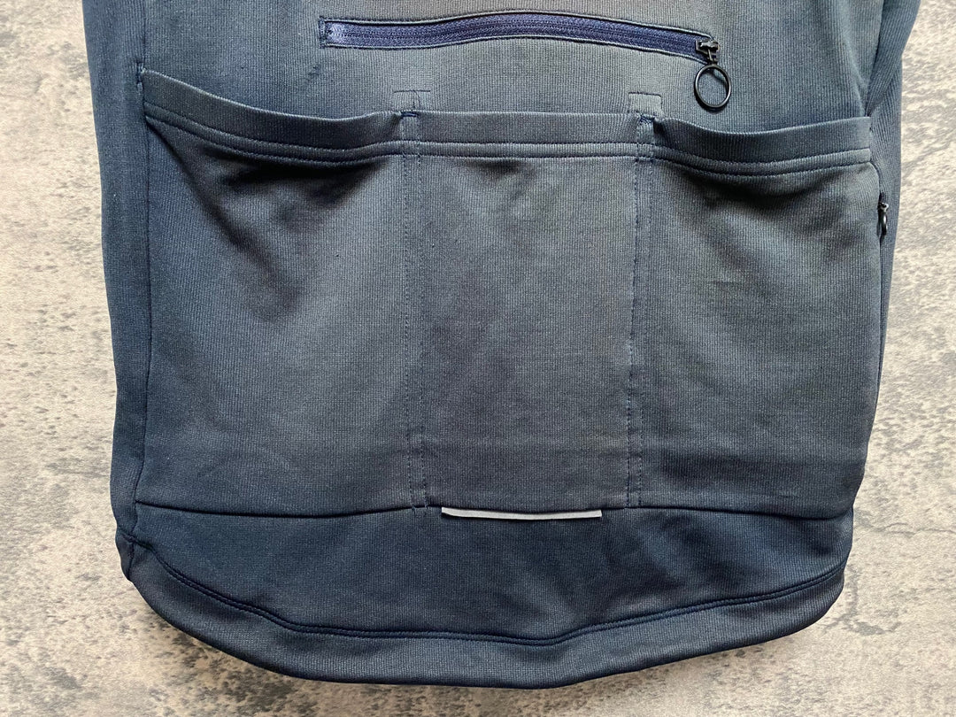 JT080 ラファ Rapha BREVET JERSEY 半袖サイクルジャージ 紺 S 日焼け