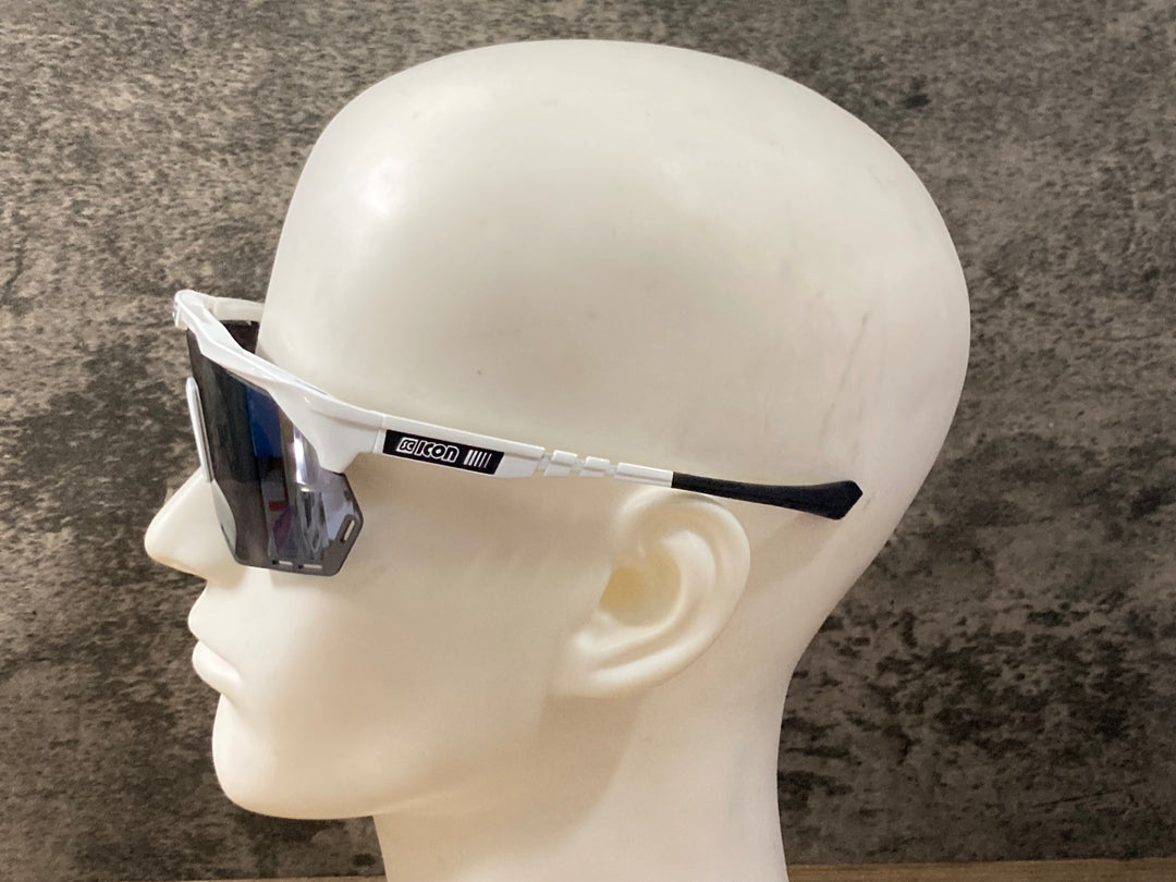 KP307 シーコン SCICON AEROSHADE XL SL2508/SILVER XL サングラス アイウェア 白 ※汚れ